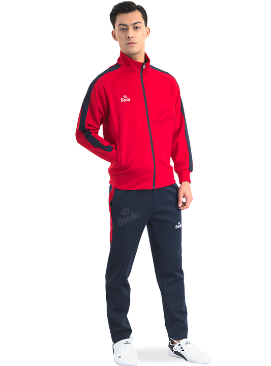 SLIM FIT TRACKSUIT RED/BLUE