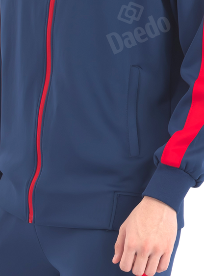SLIM FIT CON CUELLO AZUL/ROJO