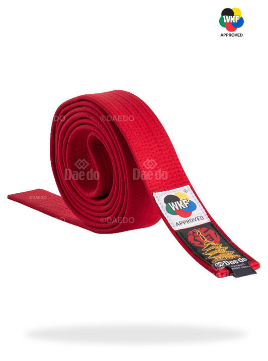 KIDS BELT RED WKF HIGH QUALITY 260CM