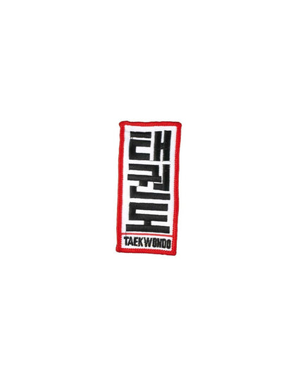 TAEKWONDO WHITE/RED BADGE